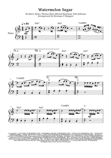 Watermelon Sugar (arr. Henrique F Mangoni)