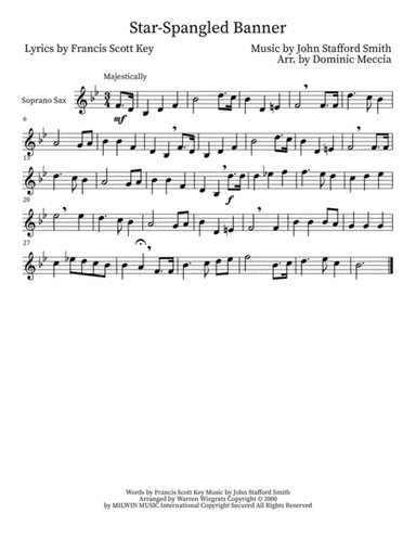 The Star Spangled Banner (arr. Dominic Meccia)