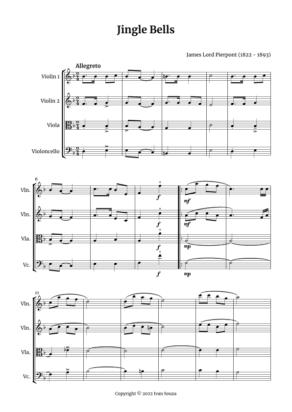 Jingle Bells (arr. Ivan Souza)