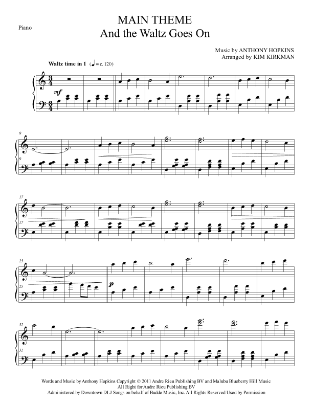 And The Waltz Goes On (arr. Kim Kirkman)