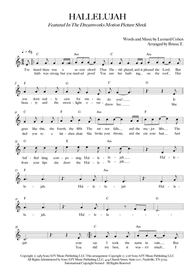 Hallelujah (arr. Bruna T.)