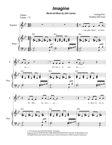 Imagine (arr. Stephen DeCesare)