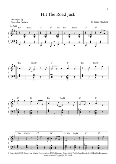 Hit The Road Jack (arr. Stanislav Borisov)
