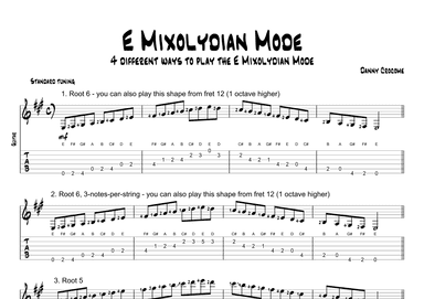 E Mixolydian Mode (4 Ways to Play)
