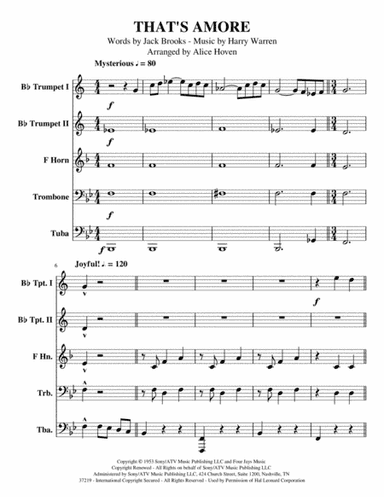 That's Amore (That's Love) (arr. Alice Hoven)