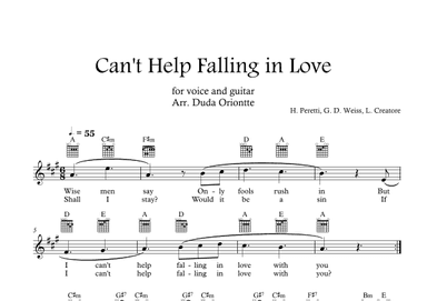 Can't Help Falling In Love (arr. Duda Oriontte)