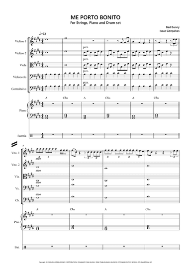 Me Porto Bonito (arr. Isaac Gonçalves)