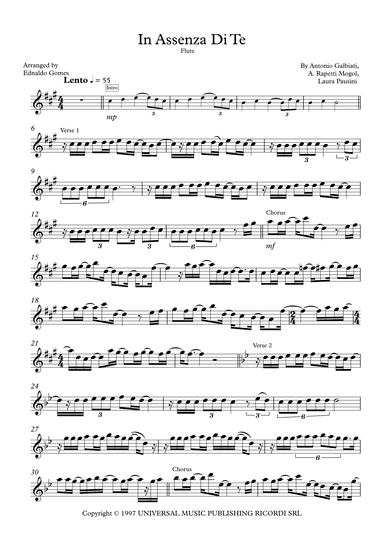 In Assenza Di Te (arr. Ednaldo Gomes)