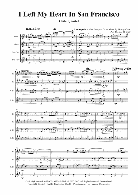 I Left My Heart In San Francisco (arr. Thomas H. Graf)