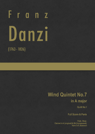 Danzi - Wind Quintet No.7 in A major, Op.68 No.1 (arr. J.G. Cucó Barber)