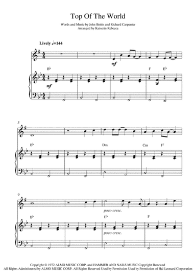 Top Of The World (arr. Kaiserin Rebecca)