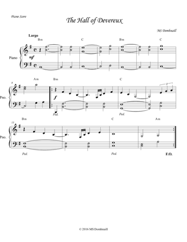 The Hall of Devereux -Solo Piano Version