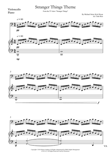 Stranger Things Main Title Theme (arr. João Reis)