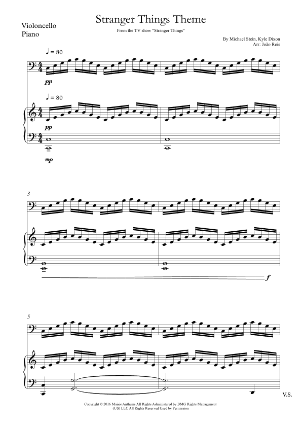 Stranger Things Main Title Theme (arr. João Reis)