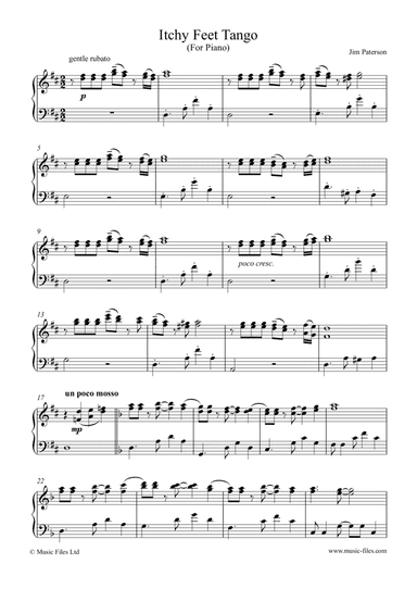 Itchy Feet Tango (for Piano Solo)