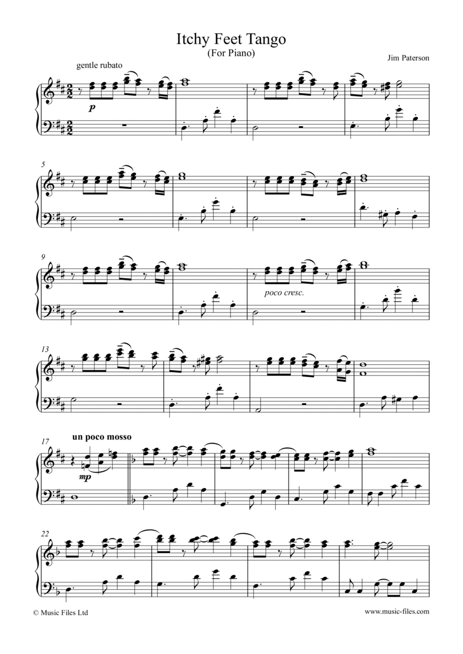 Itchy Feet Tango (for Piano Solo)
