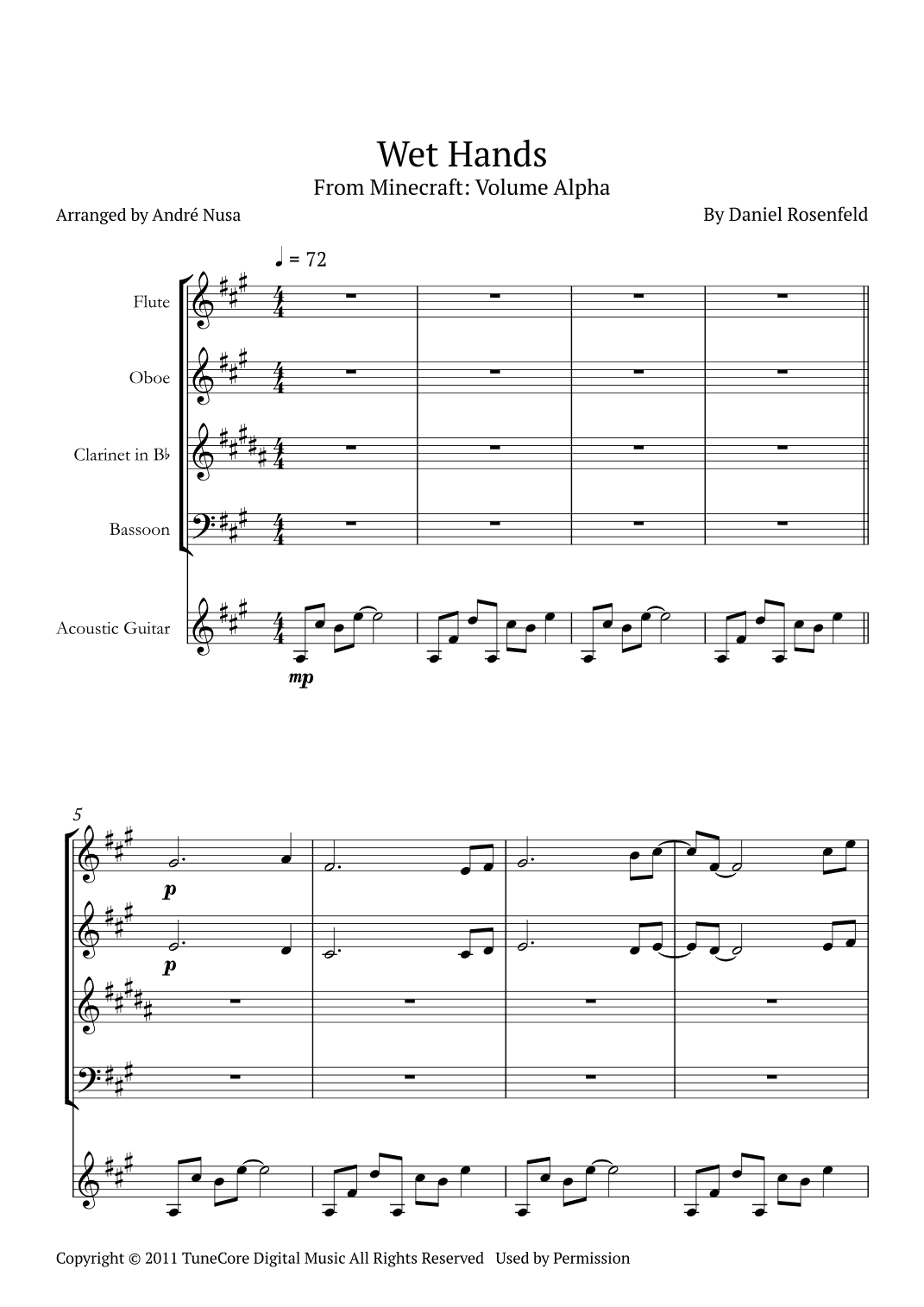 Wet Hands (arr. André Nusa)