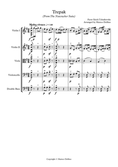 Trepak (From the Nutcracker Suite) [String Orchestra] (arr. Matteo Delfino)