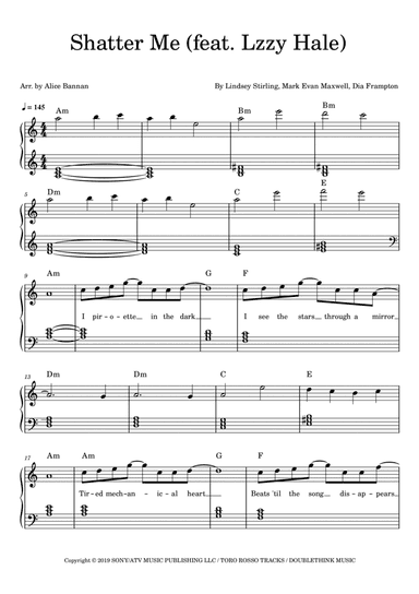 Shatter Me (arr. Alice Bannan)