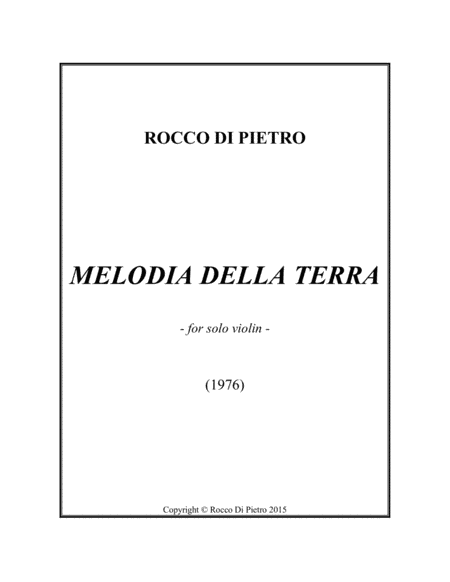 Melodia della terra (Melody of the Earth)
