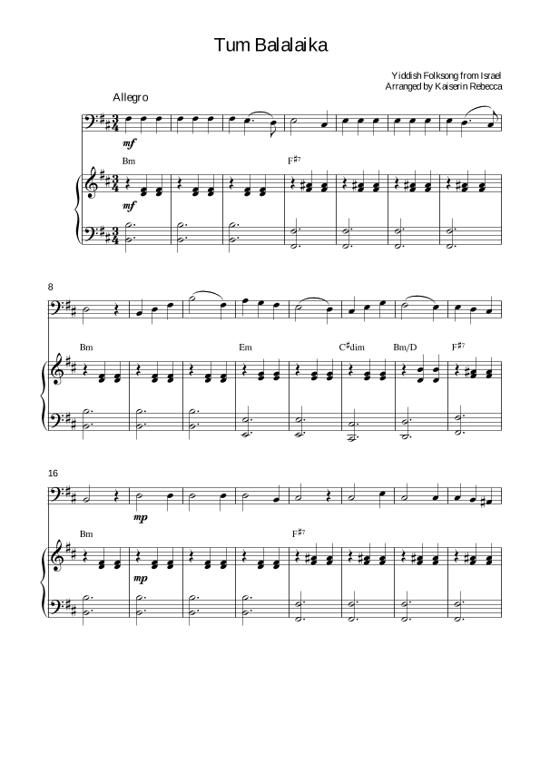 Tum Balalaika (arr. Kaiserin Rebecca)
