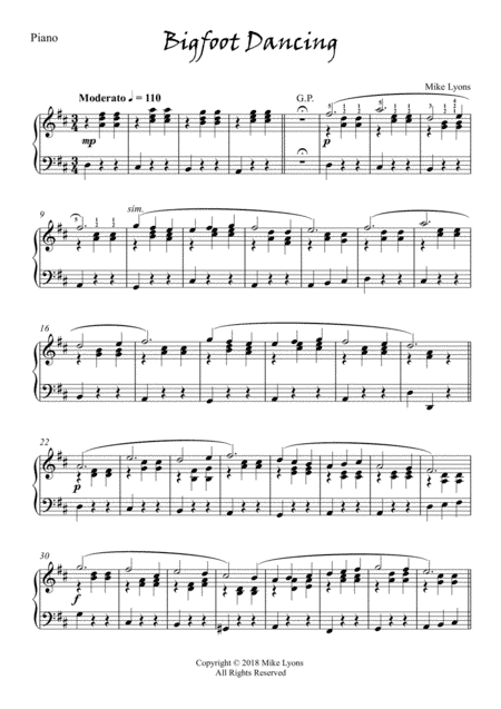 Easy Piano - Bigfoot Dance