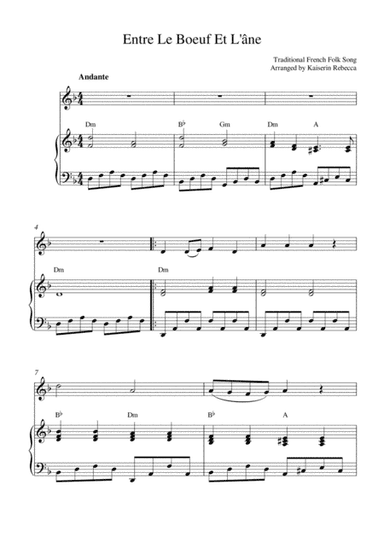 Entre Le Boeuf Et L'âne (arr. Kaiserin Rebecca)