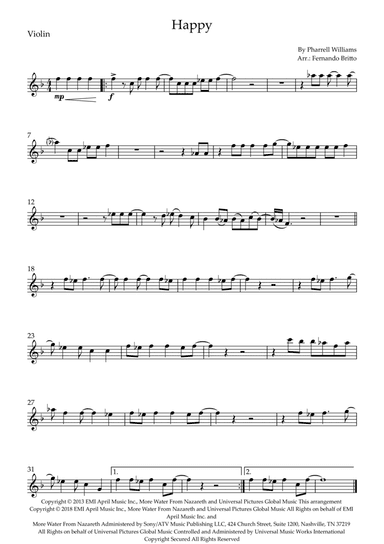 Happy (arr. Fernando Britto)