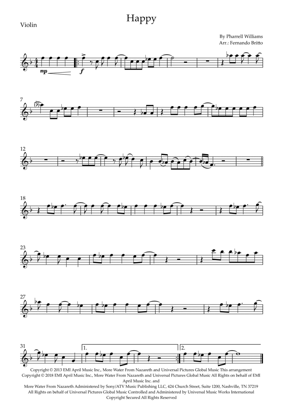 Happy (arr. Fernando Britto)
