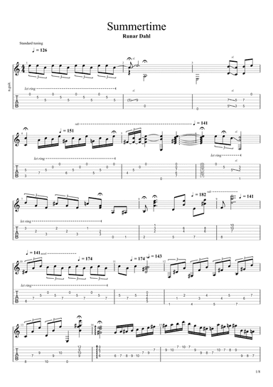 Summertime (arr. Runar Dahl)
