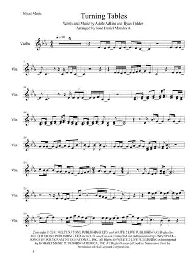 Turning Tables (arr. José Daniel Morales A.)
