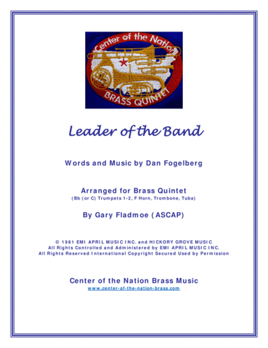 Leader Of The Band (arr. Gary Fladmoe (ASCAP))