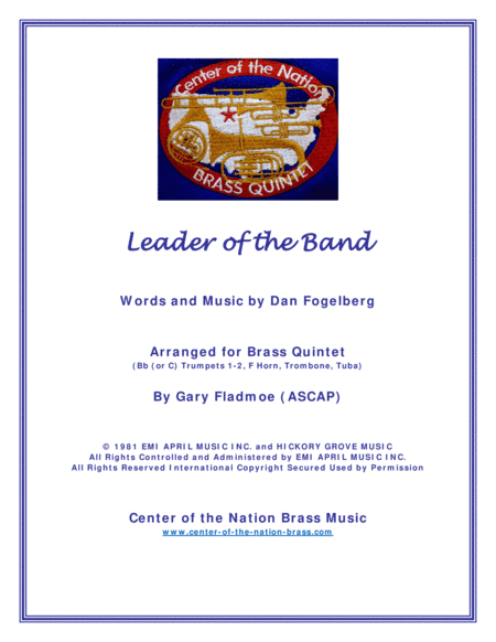 Leader Of The Band (arr. Gary Fladmoe (ASCAP))