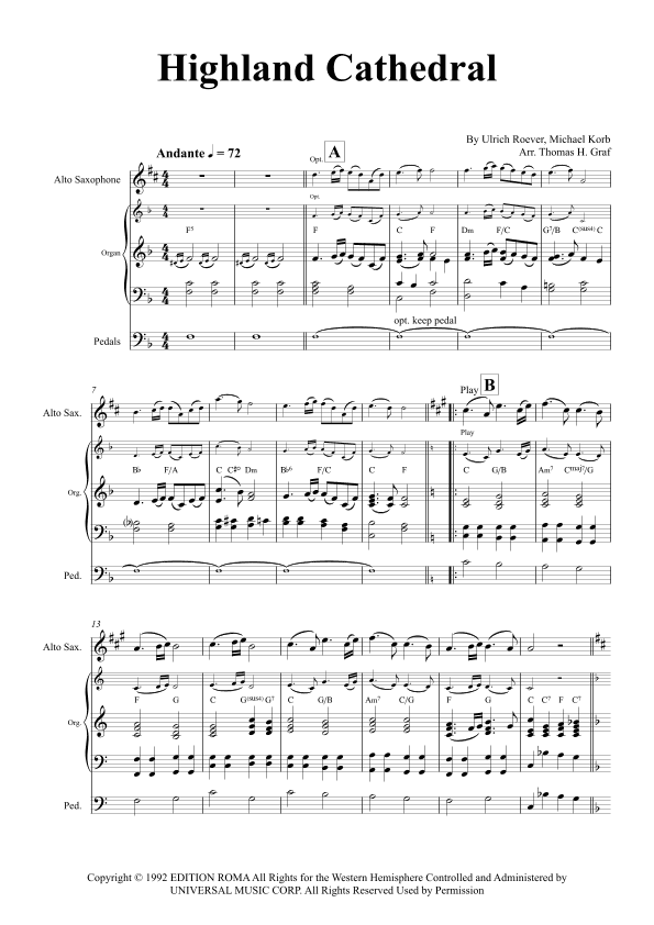 Highland Cathedral (arr. Thomas Graf)