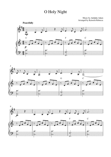 O Holy Night (arr. Kaiserin Rebecca)