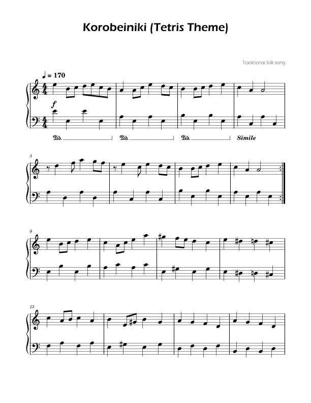 Tetris Theme (arr. Ygor Nunes)