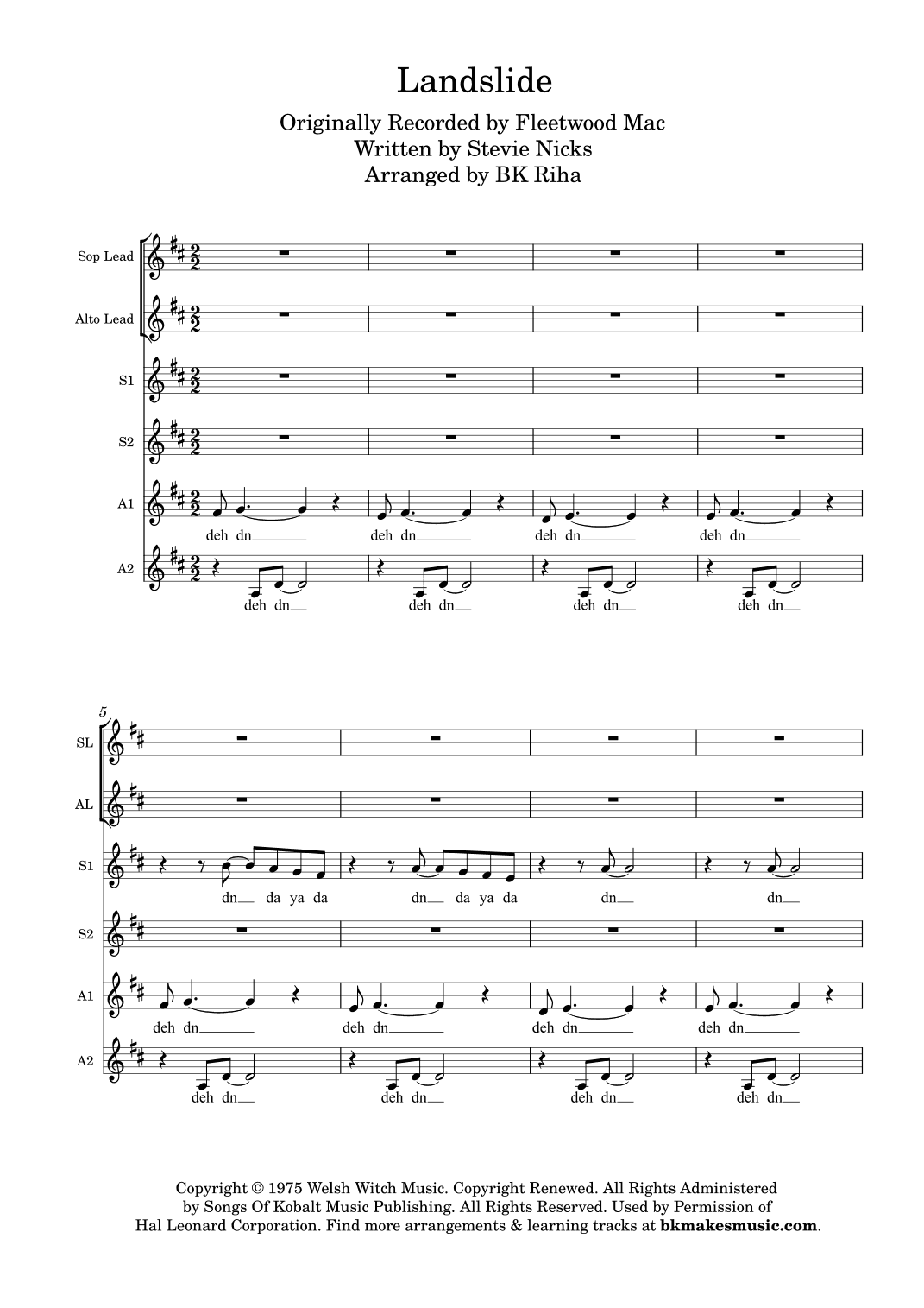 Landslide (arr. BK Riha / Brandy Kay Riha)