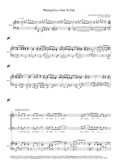 Waiting For A Star To Fall (arr. Christopher John Chambers)