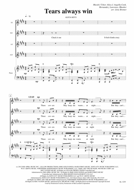 Tears Always Win (arr. Jetse Bremer)