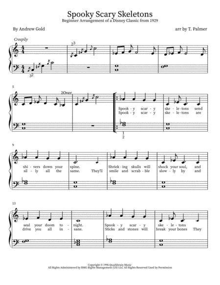 Spooky Scary Skeletons (arr. Tasha Palmer)