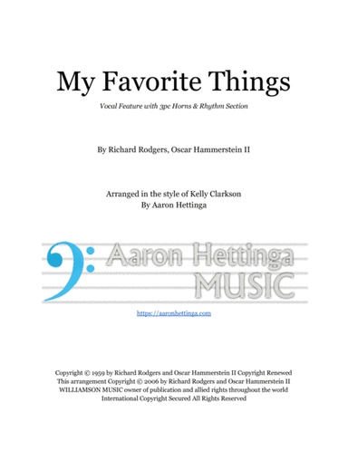 My Favorite Things (arr. Aaron Hettinga)