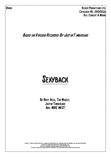 Sexyback (arr. Mike West)
