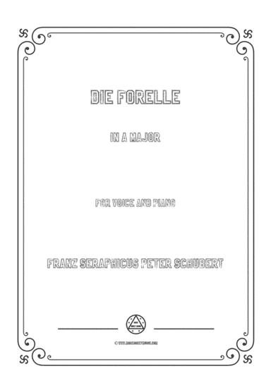 Schubert-Die Forelle in A Major,for voice and piano (arr. MSM)