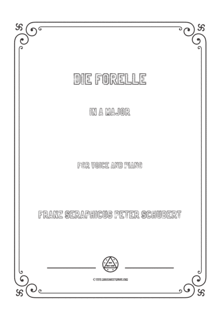 Schubert-Die Forelle in A Major,for voice and piano (arr. MSM)