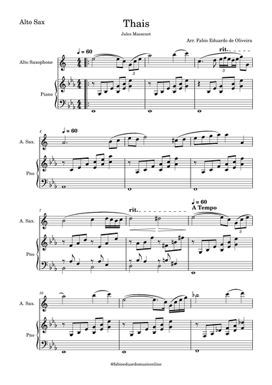Thais (Meditation) (arr. Fabio Eduardo de Oliveira)
