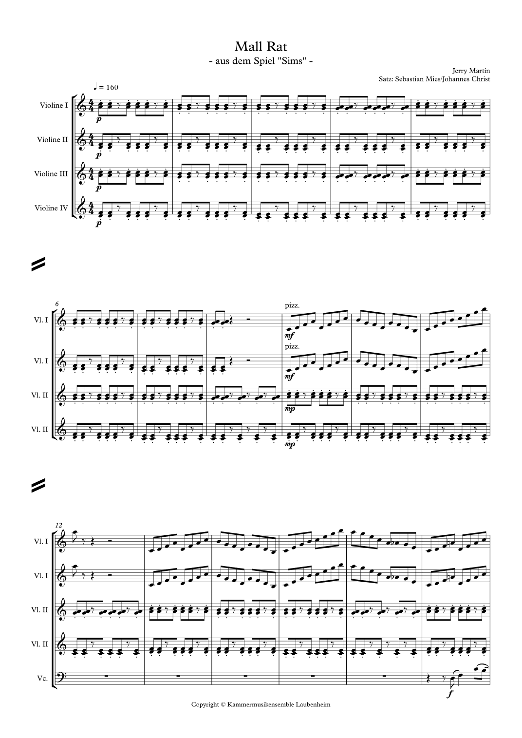Mall Rat (arr. Mayence Music Management)