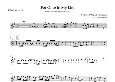 For Once In My Life (arr. Fabio Britto)