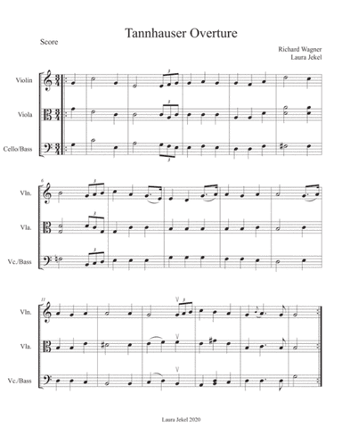 String Orchestra Arrangement of Tannhauser Overture by Wagner (arr. Laura Jekel)