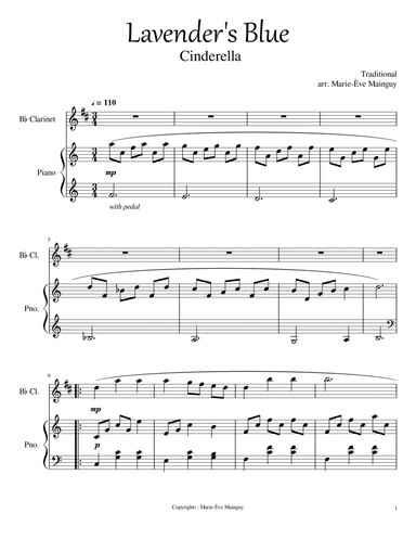 Lavender's Blue (arr. Marie-Ève Mainguy)