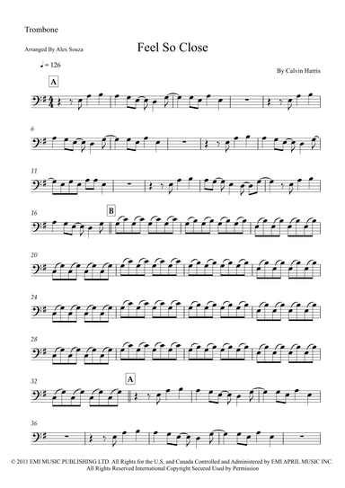 Feel So Close (arr. Alex Souza)
